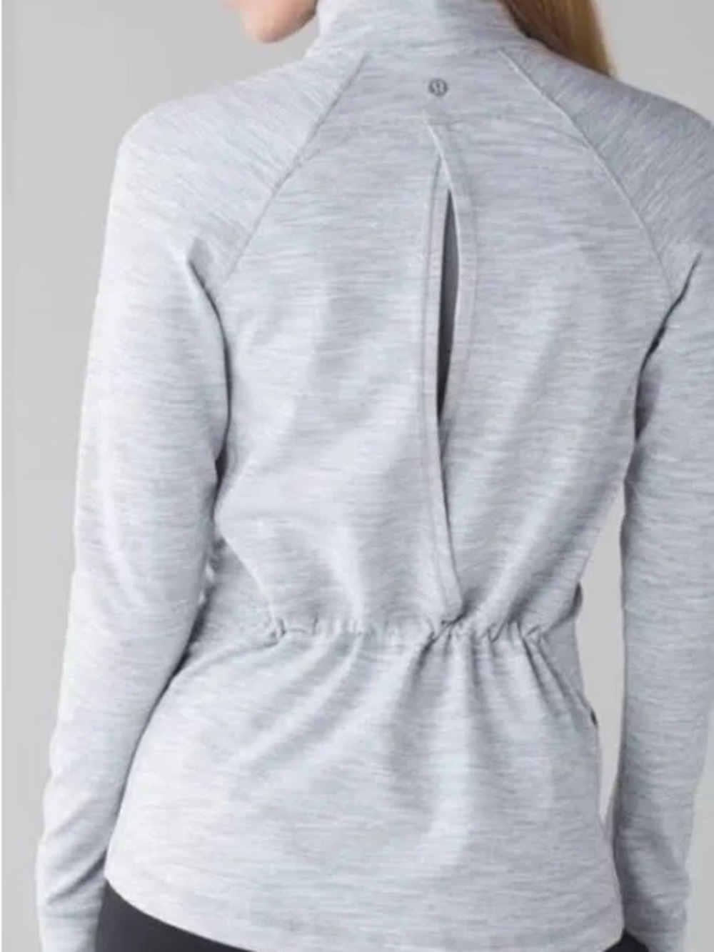 Lululemon Light Gray Long Sleeve Athletic Jacket